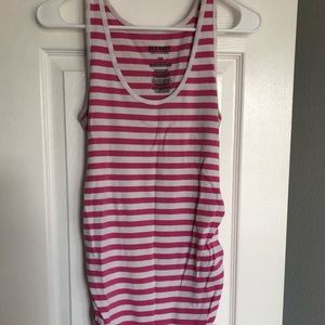 Large Old Navy pink striped ribbed tank GUC